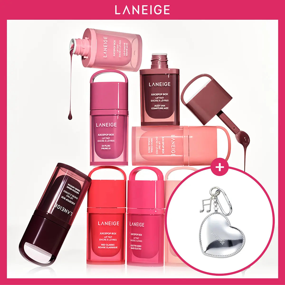 Laneige JuicePop Box Lip Tint + Limited Amount Keychain