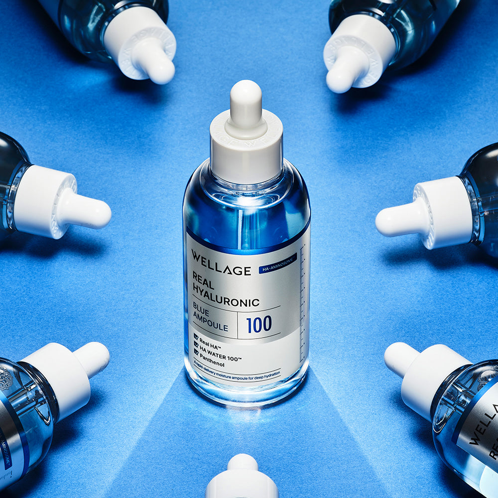 Wellage Real Hyaluronic Blue 100 Ampoule 100ml Special Set (+One-Day Kit 2ea)