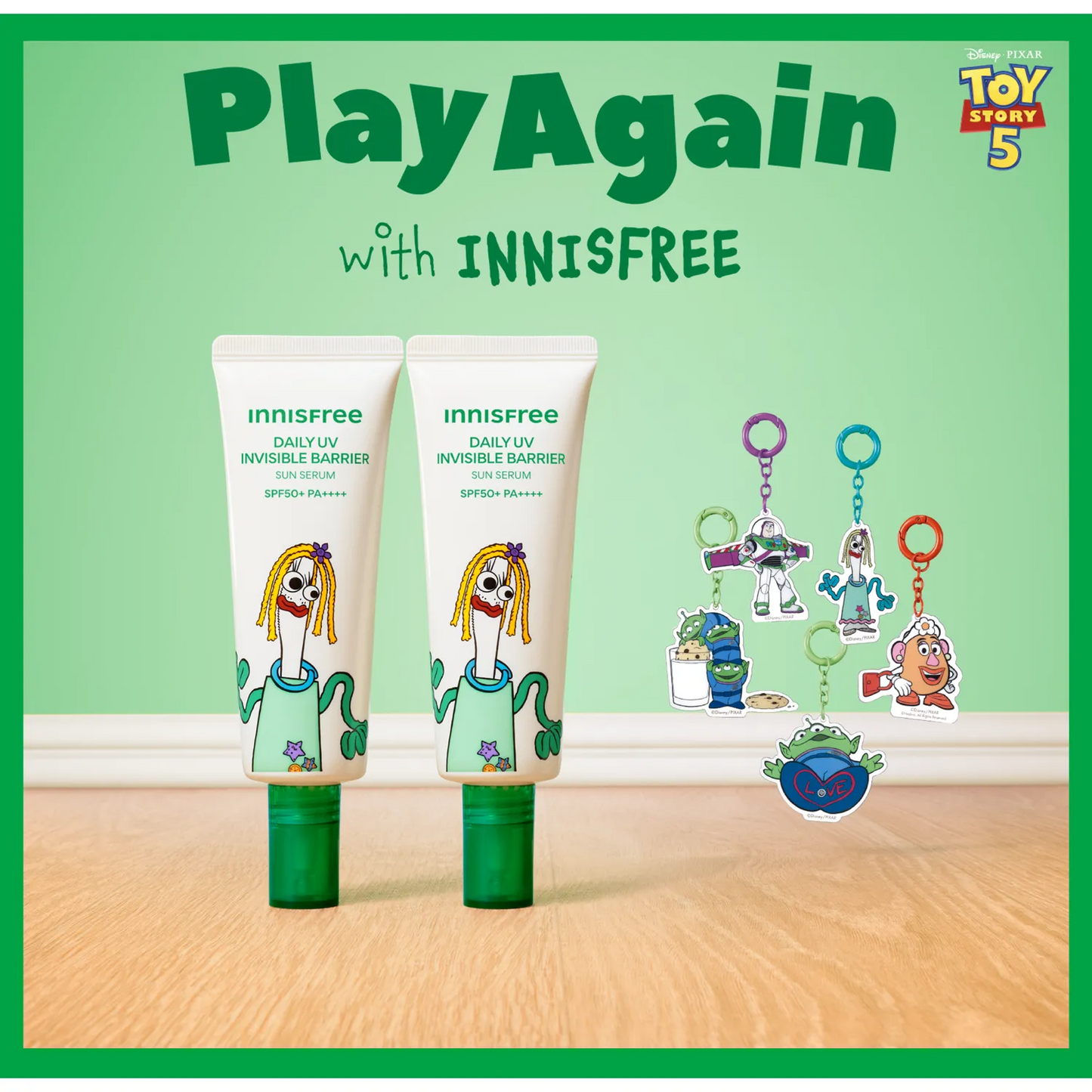 [TOY STORY EDITION] Limited INNISFREE Daily UV Dewy Barrier Sun Serum 50ml Double Pack