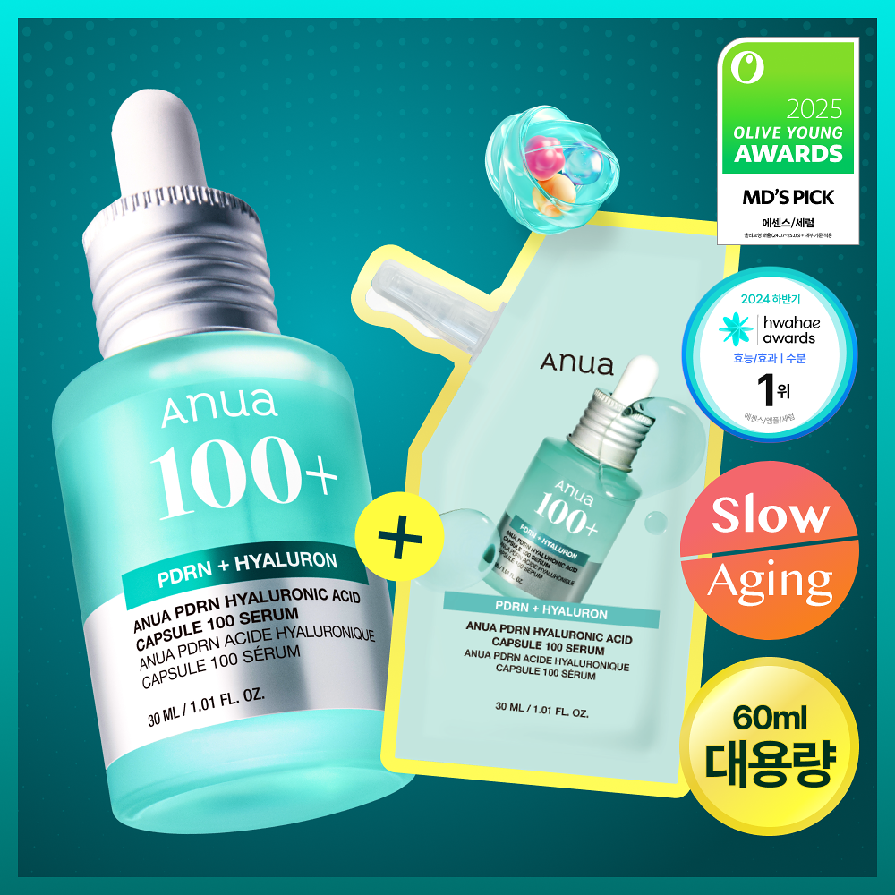 Anua PDRN Hyaluronic Acid Capsule 100 Serum 30ml + 30 ml refill