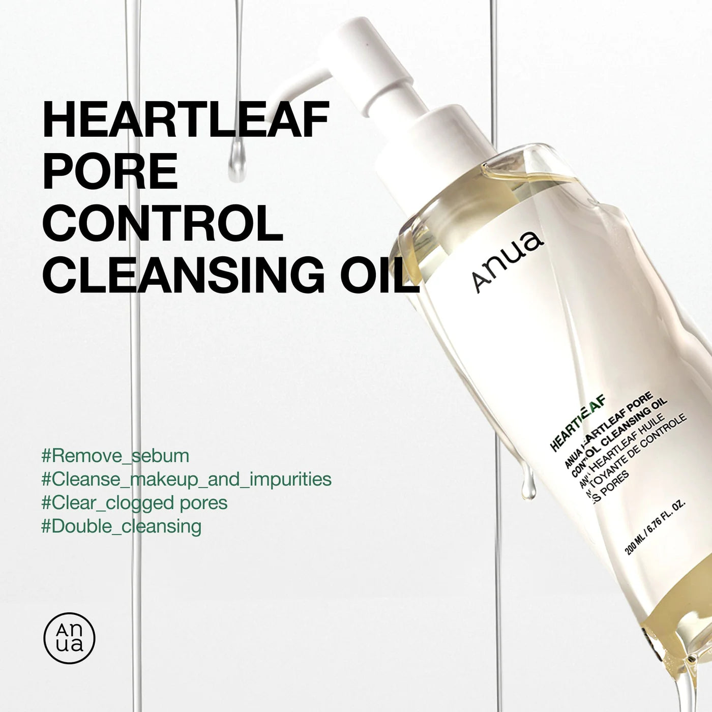 Anua Heartleaf Pore Control Cleansing Oil | Deep Pore Cleansing Oil for Sensitive Skin