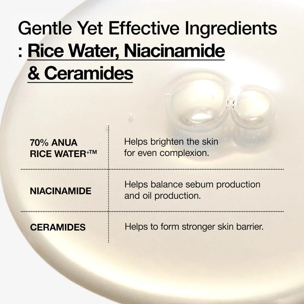 Anua Rice 70 Glow Milky Toner | Brightening & Hydrating Toner for Glowing Skin